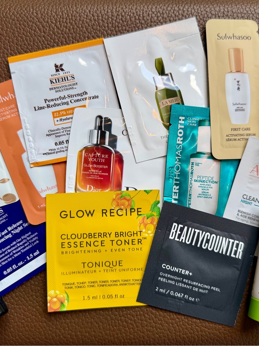 14 Samples of Serums/Exfoliants/Concentrates